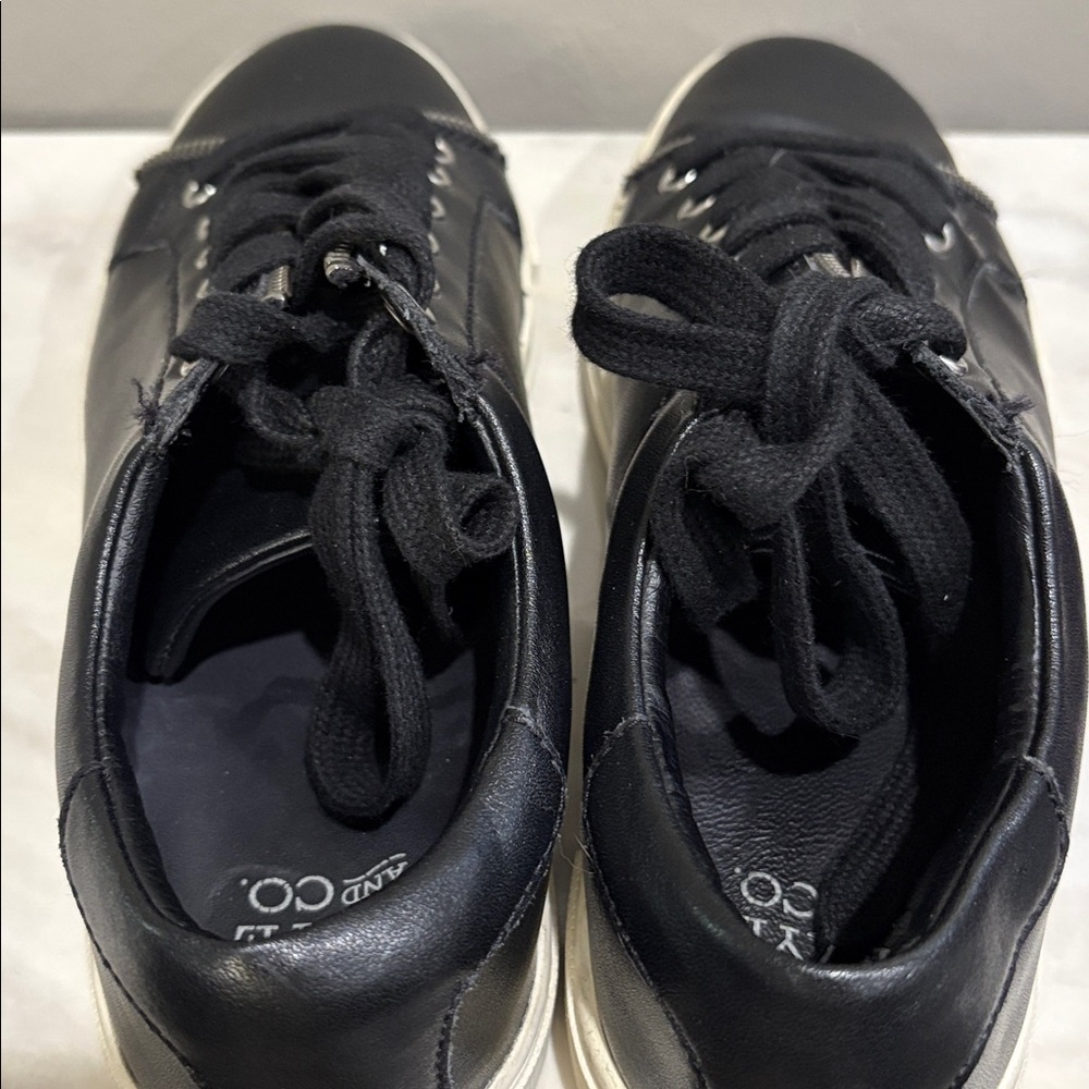 Frye Black Leather Sneakers Size 6 - Picture 9 of 11